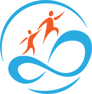 Logotipo Centro Koinor: dos figuras caminando juntas por un sendero, representando el acompañamiento terapéutico